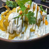 Tempeh meatballs   at Fifi Almacén in Buenos Aires