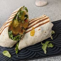 Wrap 1. with mango chutney at Himalayak in Bonn