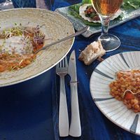 Insalata calde di lenticchie con tikka masala. at Mar De Crebas in A Coruna