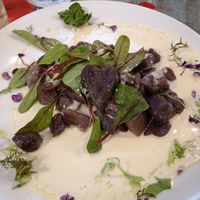 Gnocchi in Limetten - Parmesan - Soße bei Valentinstagsmenü at Verde in Karlsruhe