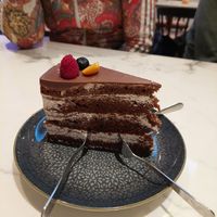 "Milchschnitte" cake at Verde in Karlsruhe