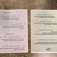 Specials menu page at Verde at Verde in Karlsruhe