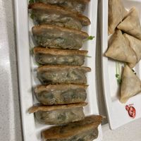 Fried vegetable dumplings  at Gaia Veggie Shop - Miramar Shopping Centre in Kowloon