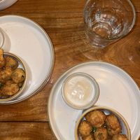 Deep fried olives  at Ours in Pecatu