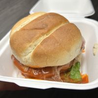 Buffalo chikn burger  at Pure Vegan Cafe in Raleigh