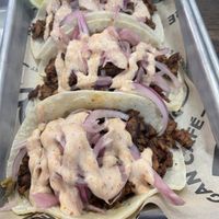 Chorizo tacos   at Pure Vegan Cafe in Raleigh