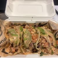 Vegan chorizo tacos added avocado   at Pure Vegan Cafe in Raleigh