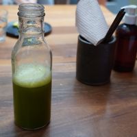 This was like 99% orange juice and 1% green juice at Santa Hierba Centro in Oaxaca