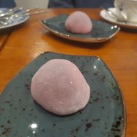 Strawberry mochis at Teapots in Madrid