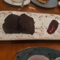 Chocolate cake at Teapots in Madrid