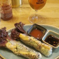 Vegan spring rolls at Bonjour Vietnam in Brno