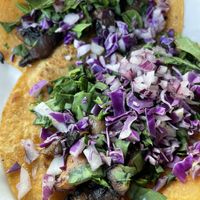 “Asada” Mushroom Tacos at Food From The Heart in Lindsay
