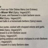 Vegan options clearly labeled.  at Nebeb in Chicago