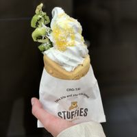 Exotic tropical soft serve  at Stuffies Pastry Cafe in North Vancouver