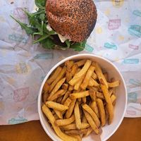 Home made fries at Submarine in Rijeka