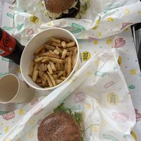 original burger with veggie patties and italian burger with beyond patty  at Submarine in Rijeka
