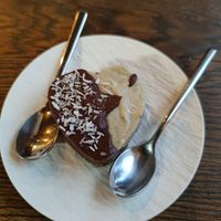 Pretty vegan dessert  at Submarine in Rijeka