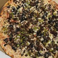 Vegan impossible pizza at 800 Degree Pizza in Miami