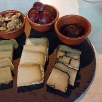 Home-made cheeze platter at Veggie Bean in Mallorca