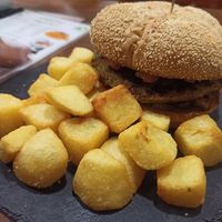 Green burguer at Veggie Bean in Mallorca