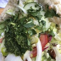 vöner with selfmade pesto and gyros  at Der Dicke Schmidt - Neustadt in Dresden