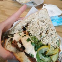 Kebab with vegan cheese at Der Dicke Schmidt - Neustadt in Dresden