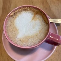 A cup of cappuccino at Der Dicke Schmidt - Neustadt in Dresden