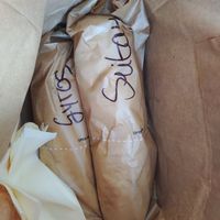 Lange Schmidts mit Seitan und veganem Gyros at Der Dicke Schmidt - Neustadt in Dresden