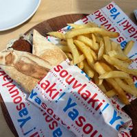 Pita falafel    at Yasouvlaki in Naxos