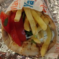 Vegan gyro at Yasouvlaki in Naxos