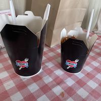 Large vs smalll  at Mom's Spaghetti in Detroit