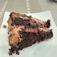 Vegan and Gluten free chocolate cake at Three Bird Cafe in Eureka Springs