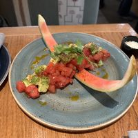 Watermelon & Avacado Saladd  at Traveler's Table in Houston