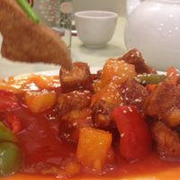 Sweet & Sour Pineapple (Tofu) at Po Kong Vegetarian Restaurant in Vancouver