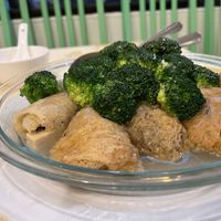 Bamboo Pith (mushroom) roll #Veganuary at Po Kong Vegetarian Restaurant in Vancouver