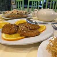 Not certain but orange #Veganuary at Po Kong Vegetarian Restaurant in Vancouver