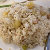 Pineapple and bean curd fried rice  at Po Kong Vegetarian Restaurant in Vancouver