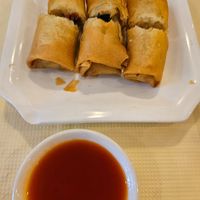 Spring rolls at Po Kong Vegetarian Restaurant in Vancouver