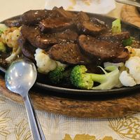 Sizzling Steak at Po Kong Vegetarian Restaurant in Vancouver