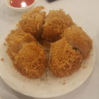 Fried taro dumplings. at Po Kong Vegetarian Restaurant in Vancouver