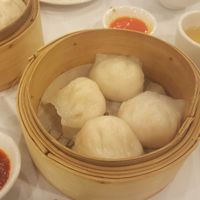 Har gaw. Wrapper was on the thick side and filling needed more seasoning. at Po Kong Vegetarian Restaurant in Vancouver