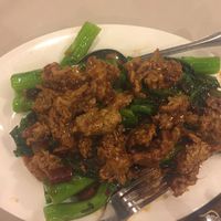 Gluten and gailan at Po Kong Vegetarian Restaurant in Vancouver