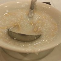 F4 Enoki Mushroom & Bean Curd Skin Congee at Po Kong Vegetarian Restaurant in Vancouver