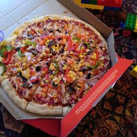Veggie supreme (September 2023) at Domino's Pizza in Aberystwyth