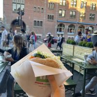 The view   at Maoz - Damrak in Amsterdam