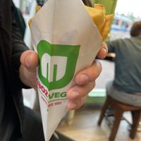 Best fries!  at Maoz - Damrak in Amsterdam