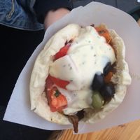Shoarma at Maoz - Damrak in Amsterdam