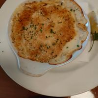 Hake and salmon gratin at Bricín Restaurant and Boxty House in Killarney