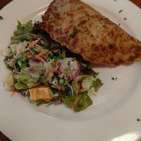 Boxty (made with potatoes) ratatouille and side 🥗 at Bricín Restaurant and Boxty House in Killarney
