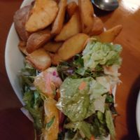 Potato wedges and side salad at Bricín Restaurant and Boxty House in Killarney